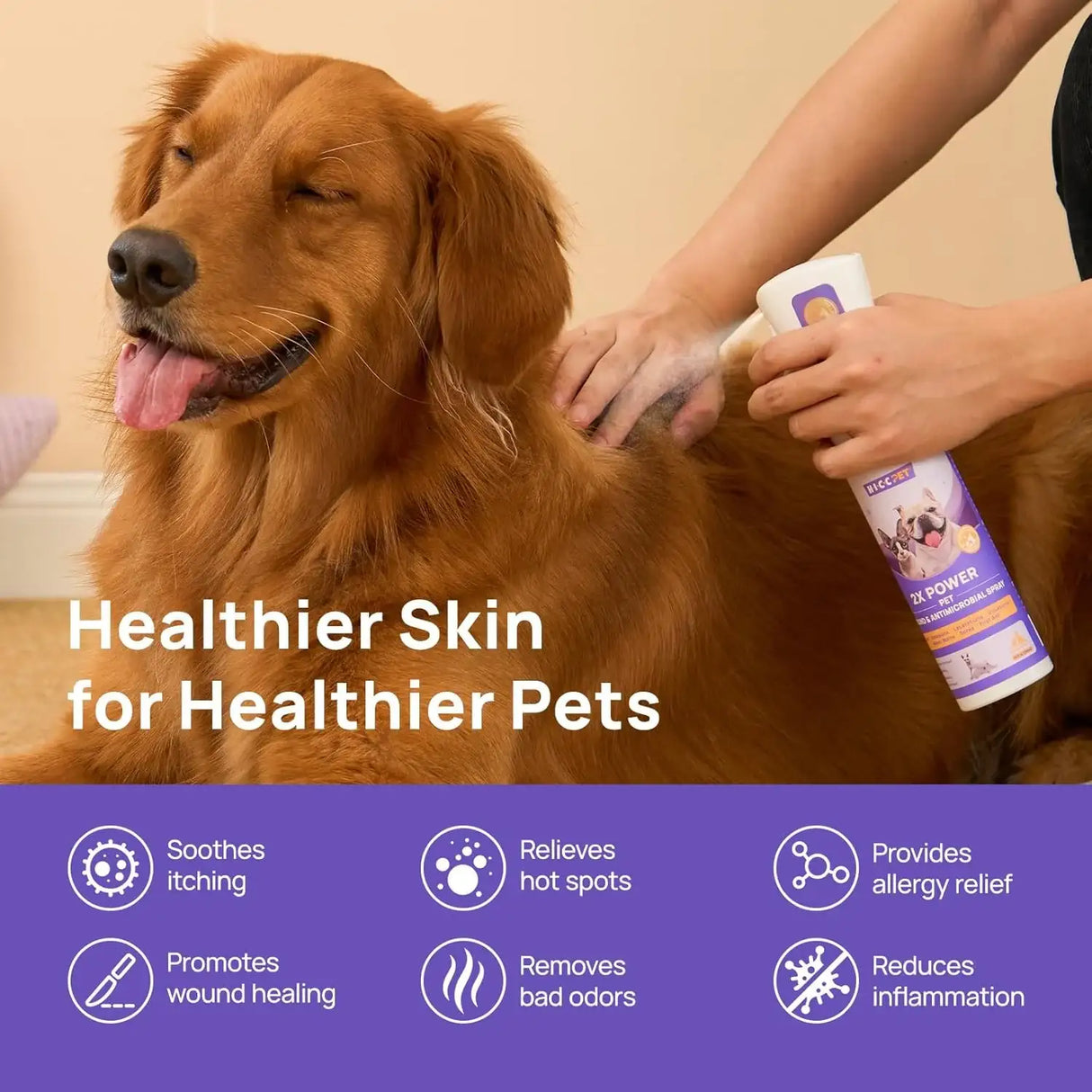 HICC PET - HICC PET Itch Relief Spray & Hot Spot Treatment for Dogs 10 Fl.Oz. - The Red Vitamin MX - Remedios Para La Picazón De Perros - {{ shop.shopifyCountryName }}