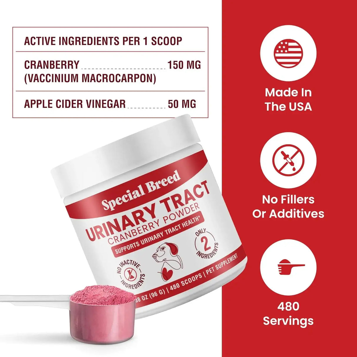 SPECIAL BREED - Special Breed Urinary Tract Health Cranberry for Dogs 96Gr. - The Red Vitamin MX - Salud De Tracto Urinario Para Perros - {{ shop.shopifyCountryName }}