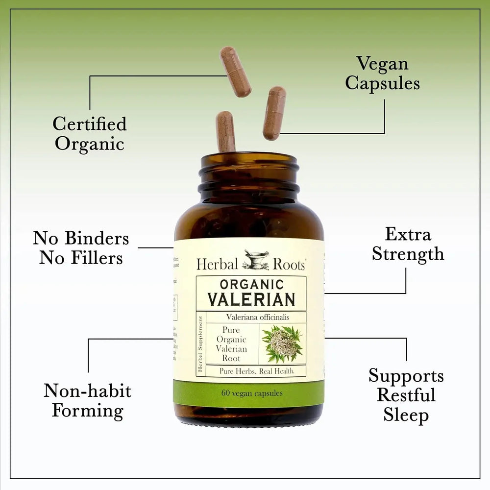 HERBAL ROOTS - Herbal Roots Pure Organic Valerian Root 900Mg. 60 Capsulas - The Red Vitamin MX - Suplementos Alimenticios - {{ shop.shopifyCountryName }}