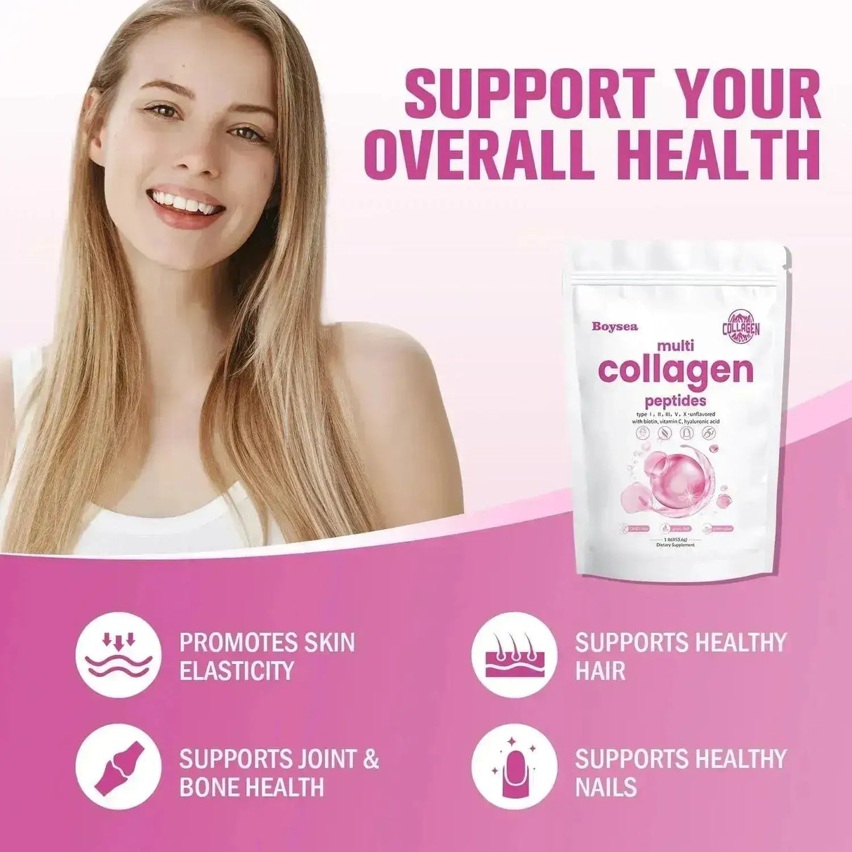 BOYSEA - Boysea Multi-Collagen Peptides Powder 453Gr. - The Red Vitamin MX - Suplementos Alimenticios - {{ shop.shopifyCountryName }}