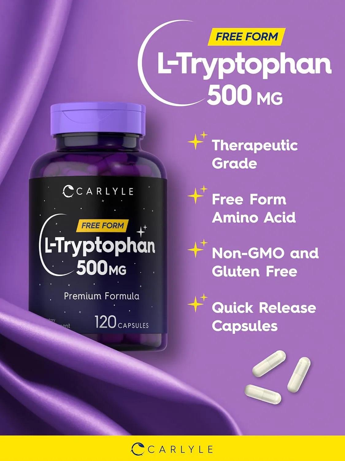 CARLYLE - Carlyle L-Tryptophan 500Mg. 120 Capsulas - The Red Vitamin MX - Suplementos Alimenticios - {{ shop.shopifyCountryName }}