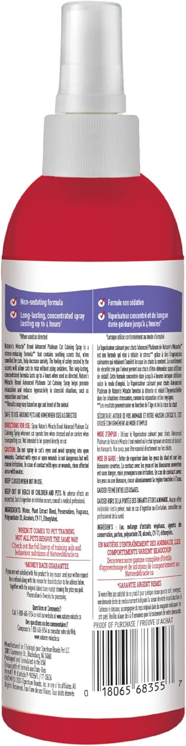 Nature's Miracle Cat Calming Spray 236Ml.