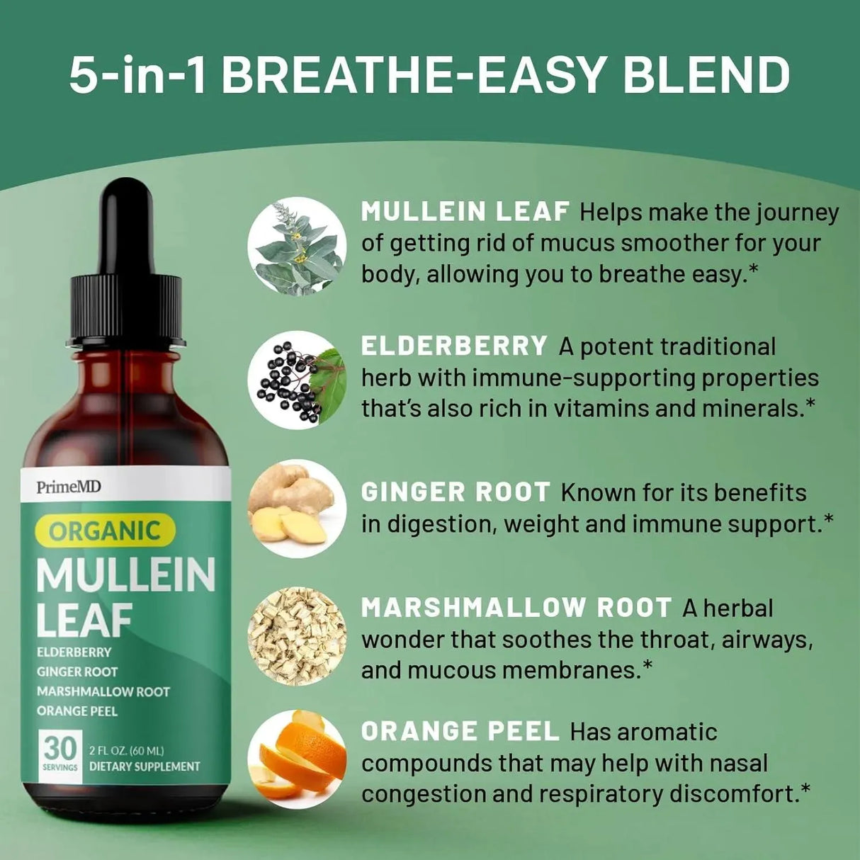 PRIMEMD - PrimeMD 5-in-1 Mullein Drops for Lungs 60Ml. 2 Pack - The Red Vitamin MX - Suplementos Alimenticios - {{ shop.shopifyCountryName }}