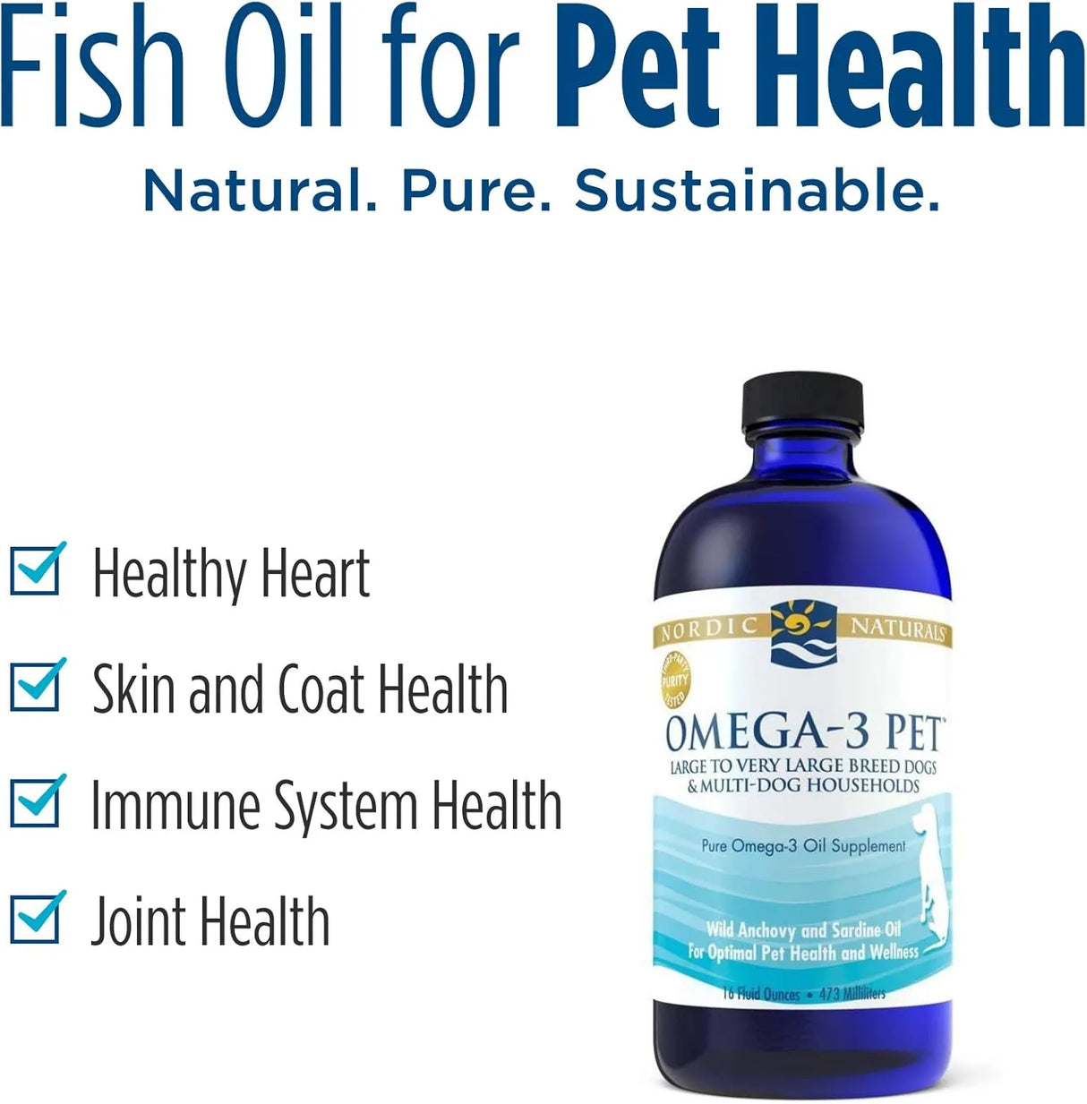 NORDIC NATURALS - Nordic Naturals Omega-3 Pet Unflavored 16 Fl.Oz. - The Red Vitamin MX - Aceite De Pescado Para Perros - {{ shop.shopifyCountryName }}