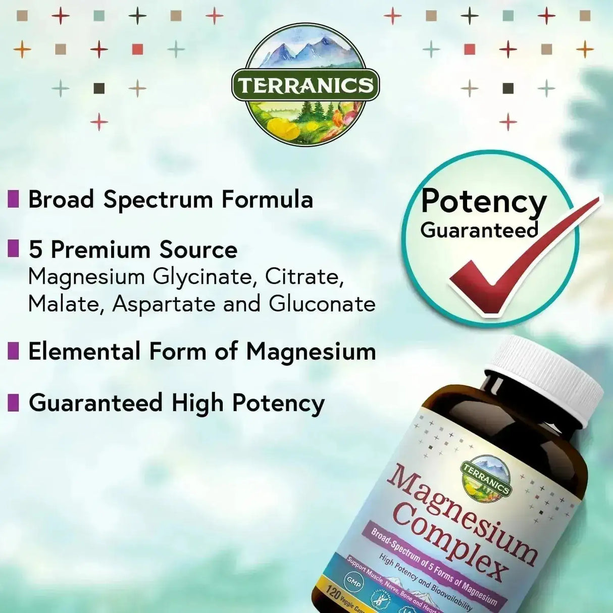 TERRANICS - Terranics 5-in-1 Magnesium Complex 120 Capsulas - The Red Vitamin MX - Suplementos Alimenticios - {{ shop.shopifyCountryName }}