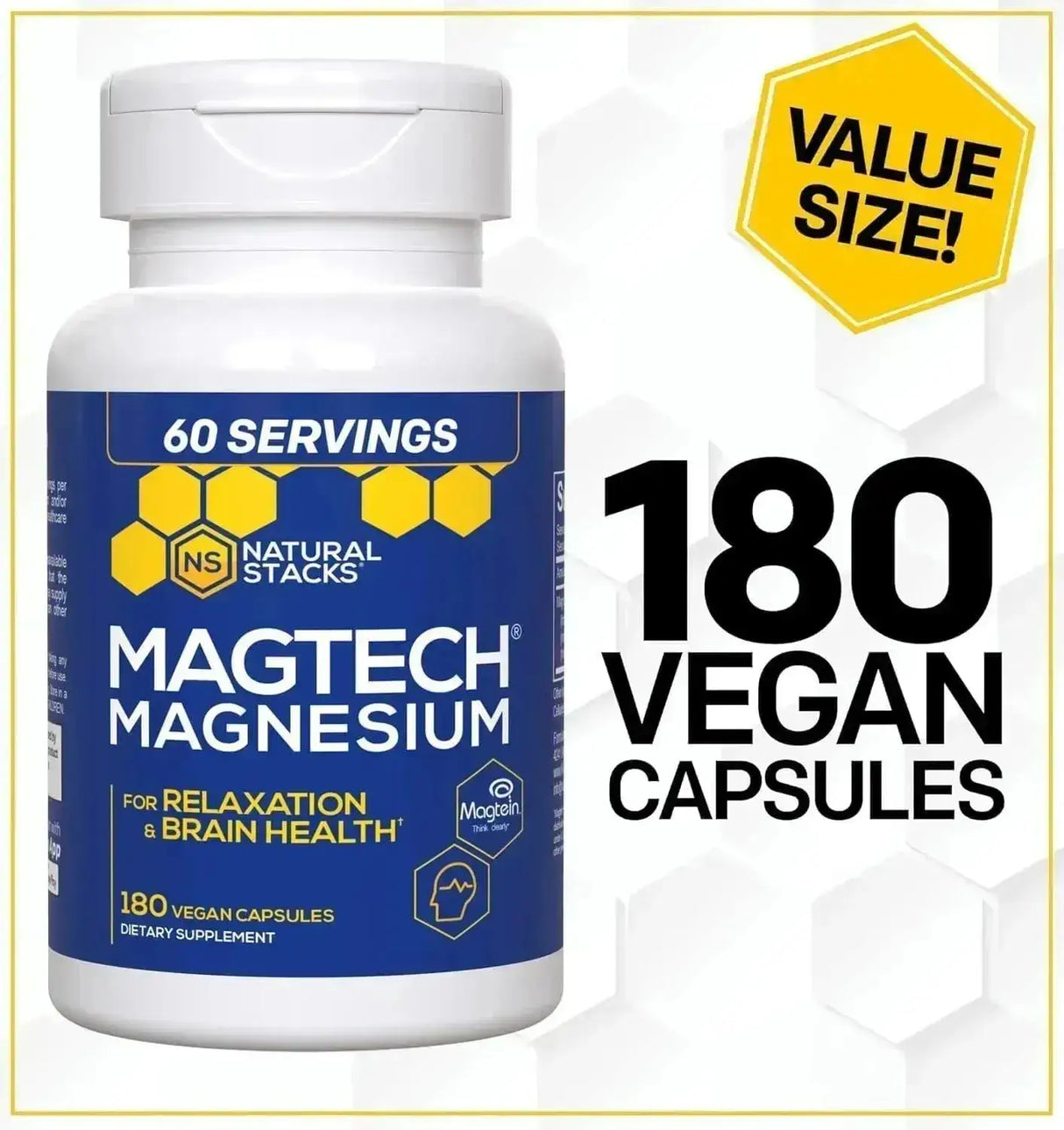 NATURAL STACKS - Natural Stacks MagTech Magnesium 200Mg. 180 Capsulas - The Red Vitamin MX - Suplementos Alimenticios - {{ shop.shopifyCountryName }}