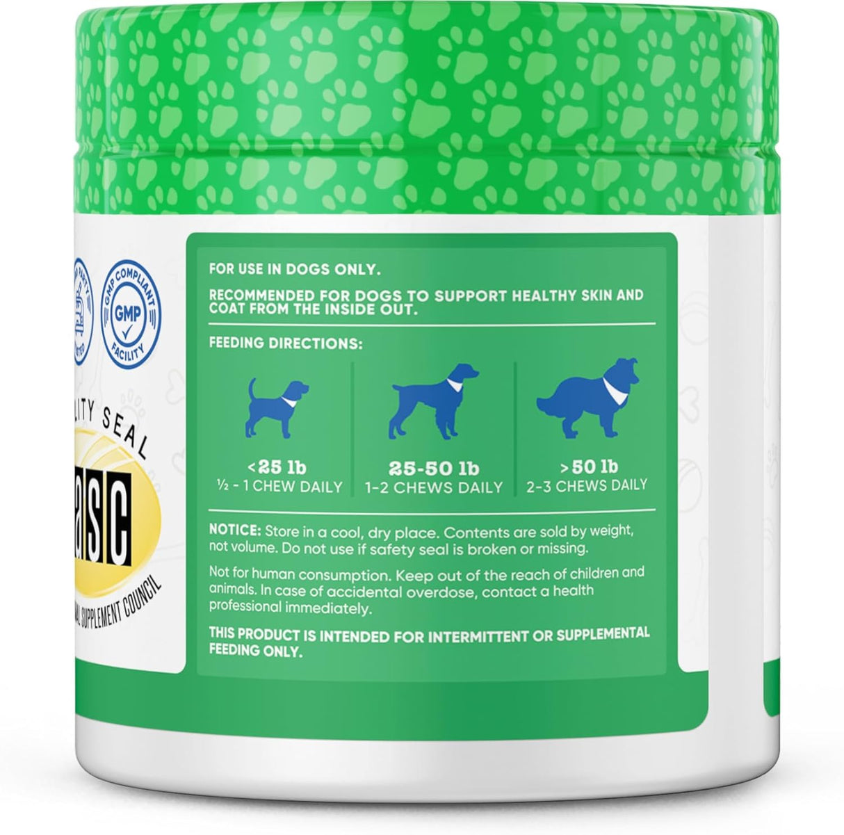 Nutricost Pets Skin & Coat Support Soft Chews for Dogs Beef Flavored 60 Masticables