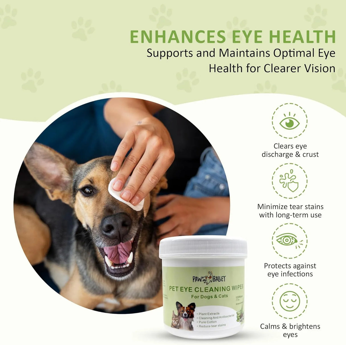 PAW BALLET - PAW BALLET Pet Eye Wipes for Cats & Dogs 120 Toallitas - The Red Vitamin MX - Cuidado De Los Ojos De Los Perros - {{ shop.shopifyCountryName }}