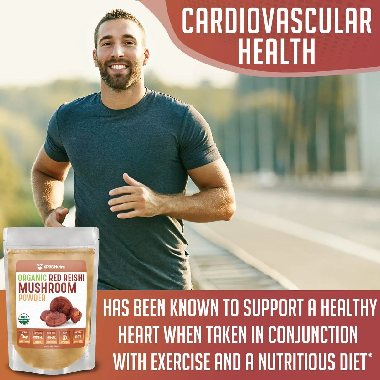 XPRS NUTRA - XPRS Nutra Organic Red Reishi Mushroom Powder 226Gr. - The Red Vitamin MX - Suplementos Alimenticios - {{ shop.shopifyCountryName }}