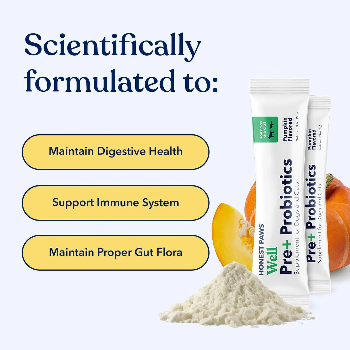 HONEST PAWS - Honest Paws Premium Probiotic Powder Pumpkin 30 Paquetes - The Red Vitamin MX - Probióticos Para Perros - {{ shop.shopifyCountryName }}