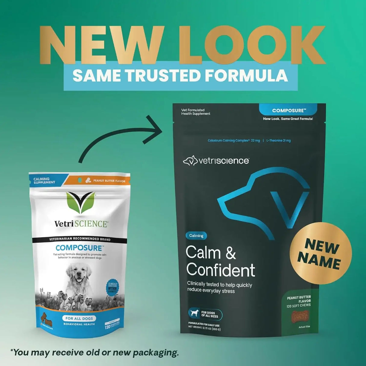 VETRISCIENCE - VetriScience Long Lasting Calm & Confident Calming Chews Peanut Butter 120 Masticables - The Red Vitamin MX - Relajantes Para Perros - {{ shop.shopifyCountryName }}