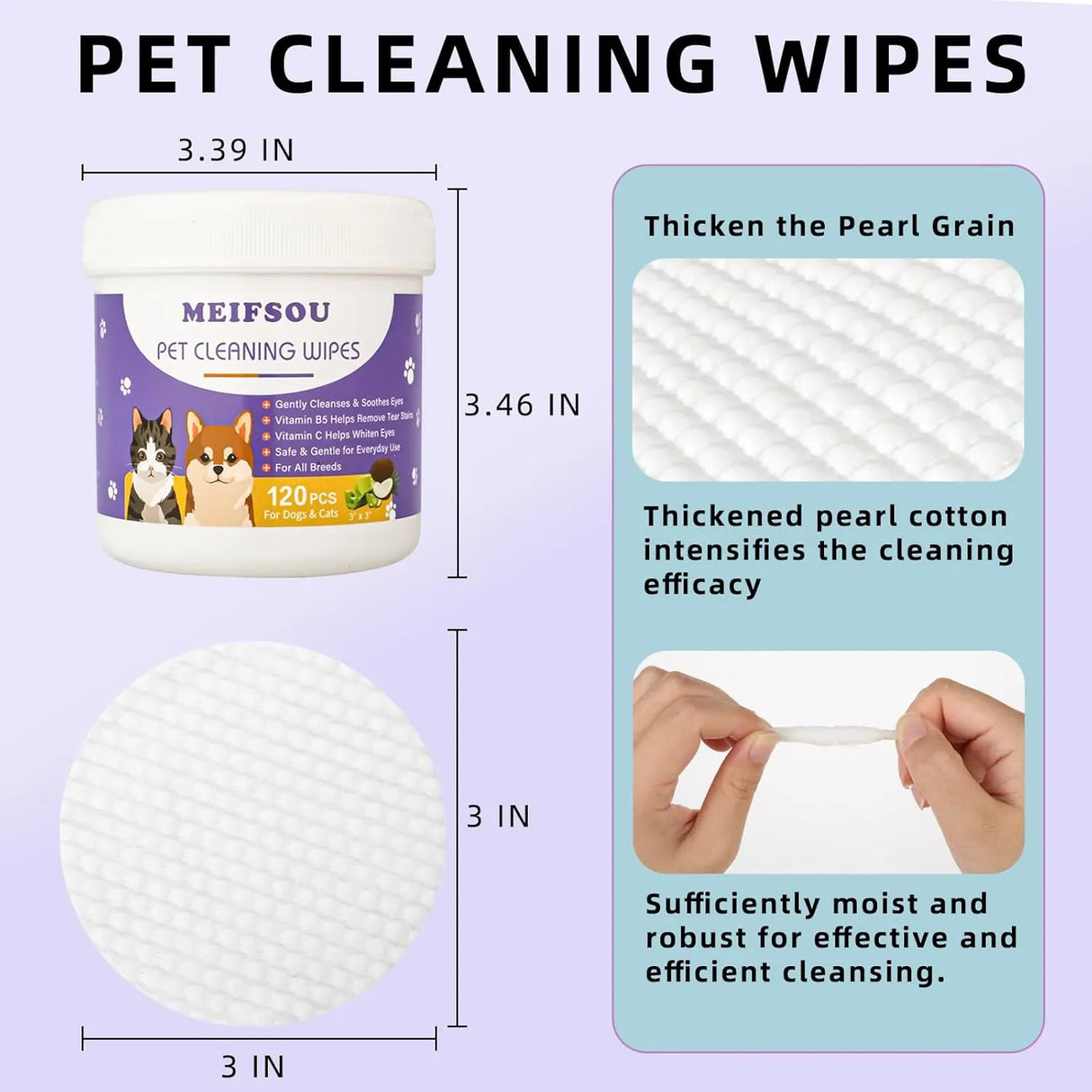 MEIFSOU - Meifsou Eyes Wipes for Dogs & Cats 120 Toallitas - The Red Vitamin MX - Cuidado De Los Ojos De Los Perros - {{ shop.shopifyCountryName }}