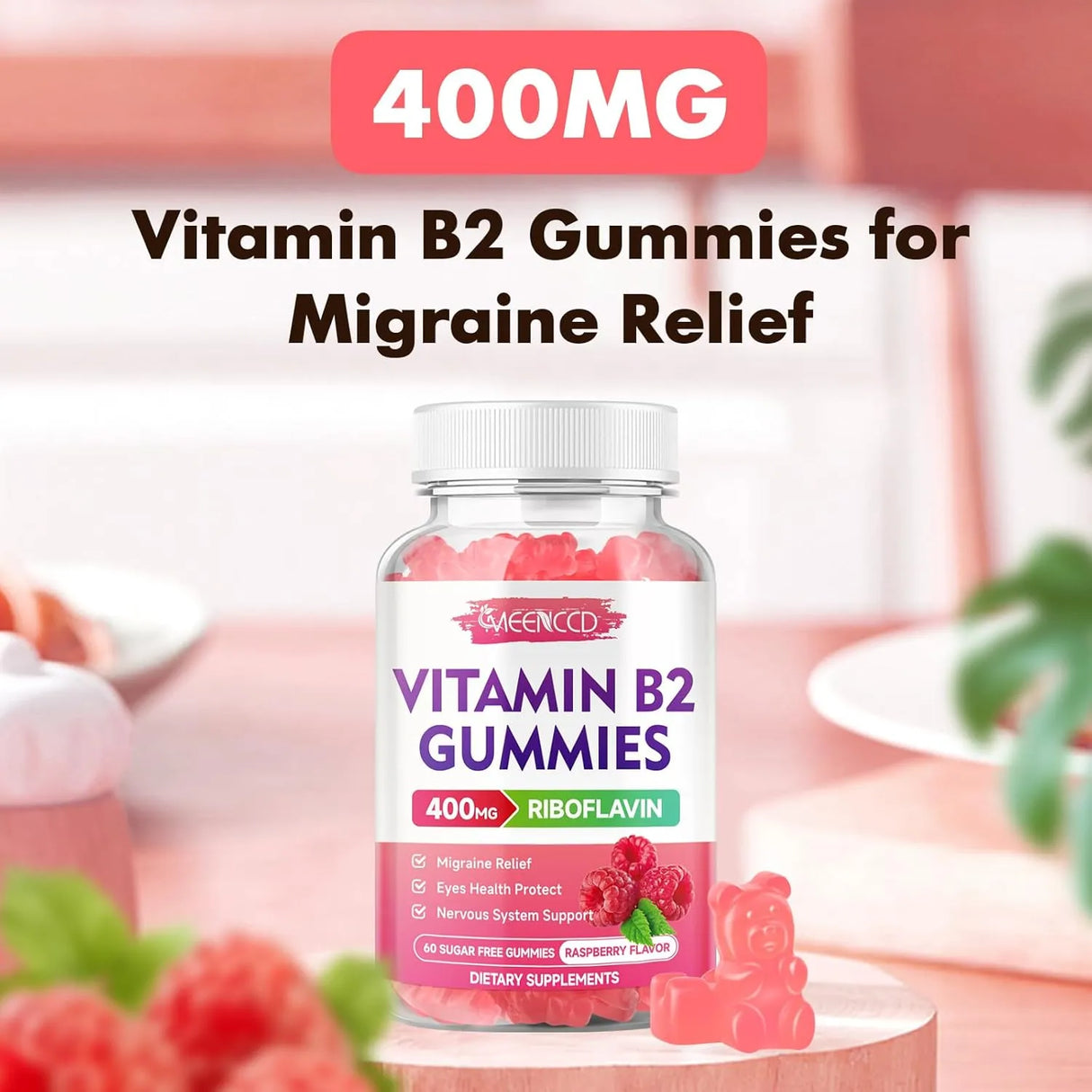 MEENCCD - MEENCCD Vitamin B2 Gummies 400Mg. 60 Gomitas - The Red Vitamin MX - Suplementos Alimenticios - {{ shop.shopifyCountryName }}