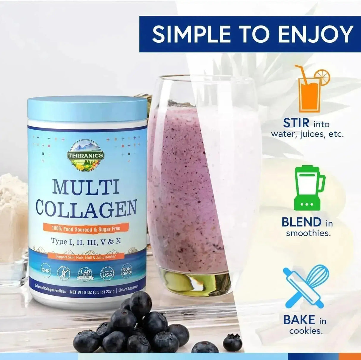 TERRANICS - Terranics Multi Collagen Peptides Powder 227Gr. - The Red Vitamin MX - Suplementos Alimenticios - {{ shop.shopifyCountryName }}