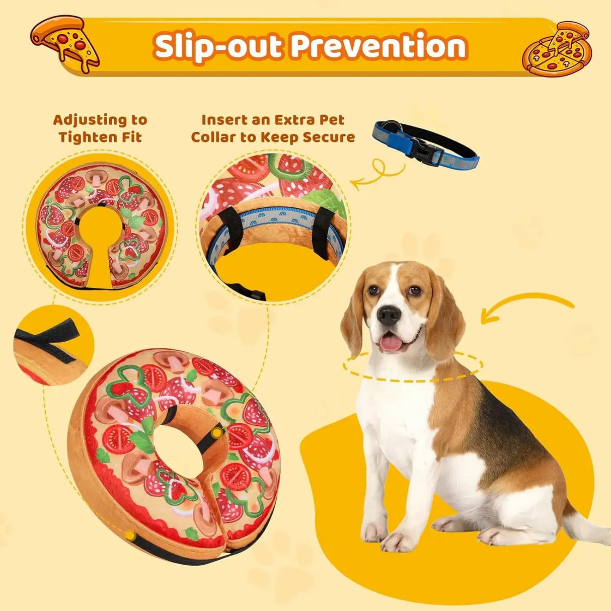 GRAND LINE - Grand Line Pizza Inflatable Collar MEDIUM - The Red Vitamin MX - Collares y Conos De Recuperación Para Perros - {{ shop.shopifyCountryName }}