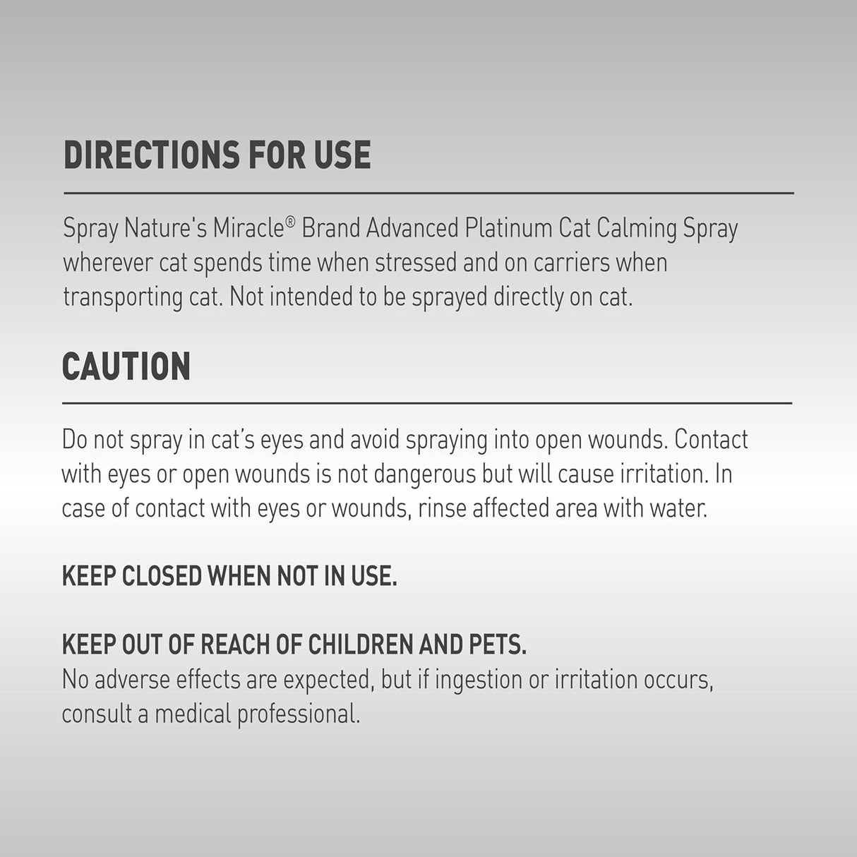 Nature's Miracle Cat Calming Spray 236Ml.