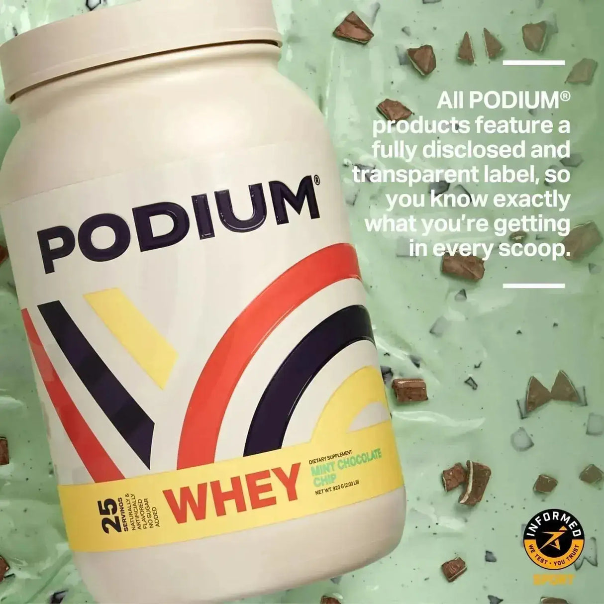 PODIUM NUTRITION - Podium Nutrition Whey Protein Powder 25 Servicios Mint Chocolate Chip 915Gr. - The Red Vitamin MX - Suplementos Alimenticios - {{ shop.shopifyCountryName }}