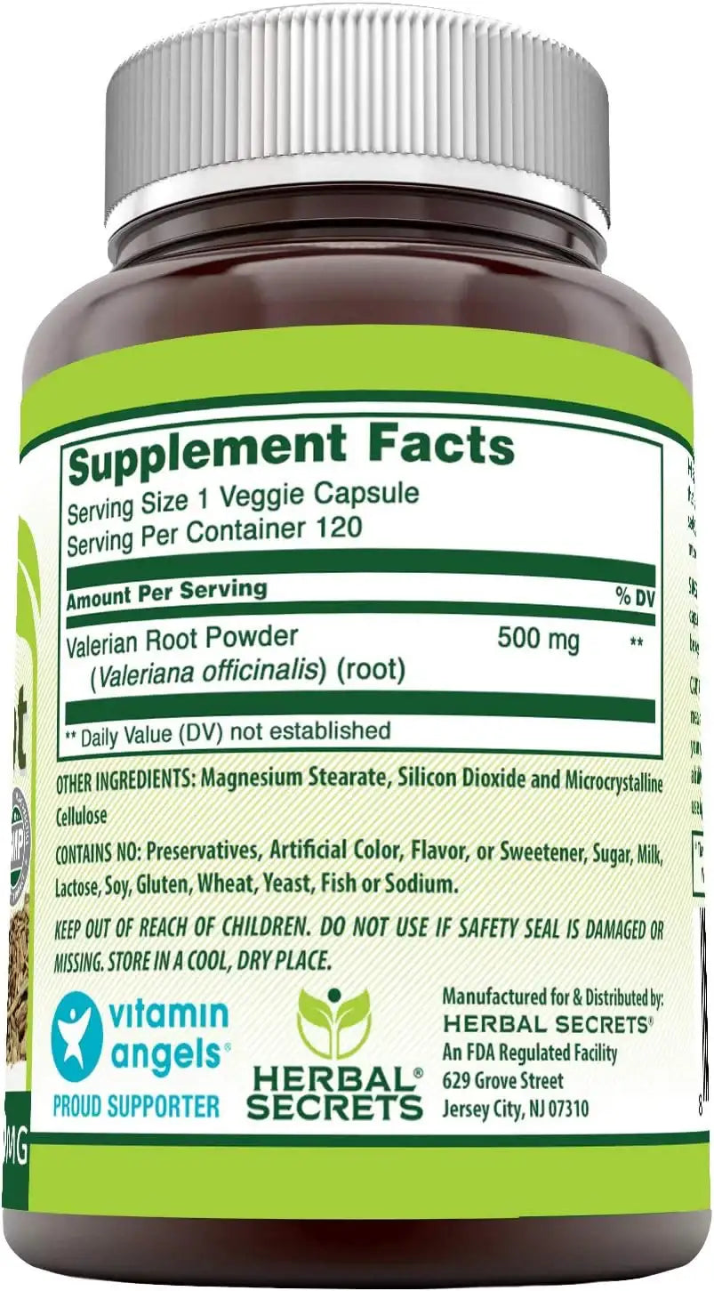 HERBAL SECRETS - Herbal Secrets Valerian Root 500Mg. 120 Capsulas - The Red Vitamin MX - Suplementos Alimenticios - {{ shop.shopifyCountryName }}