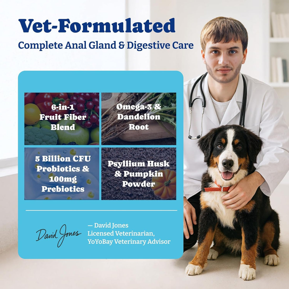 YoYoBay Scoot Stopper Soft Chews for Dogs Duck & Pear Flavor 180 Masticables