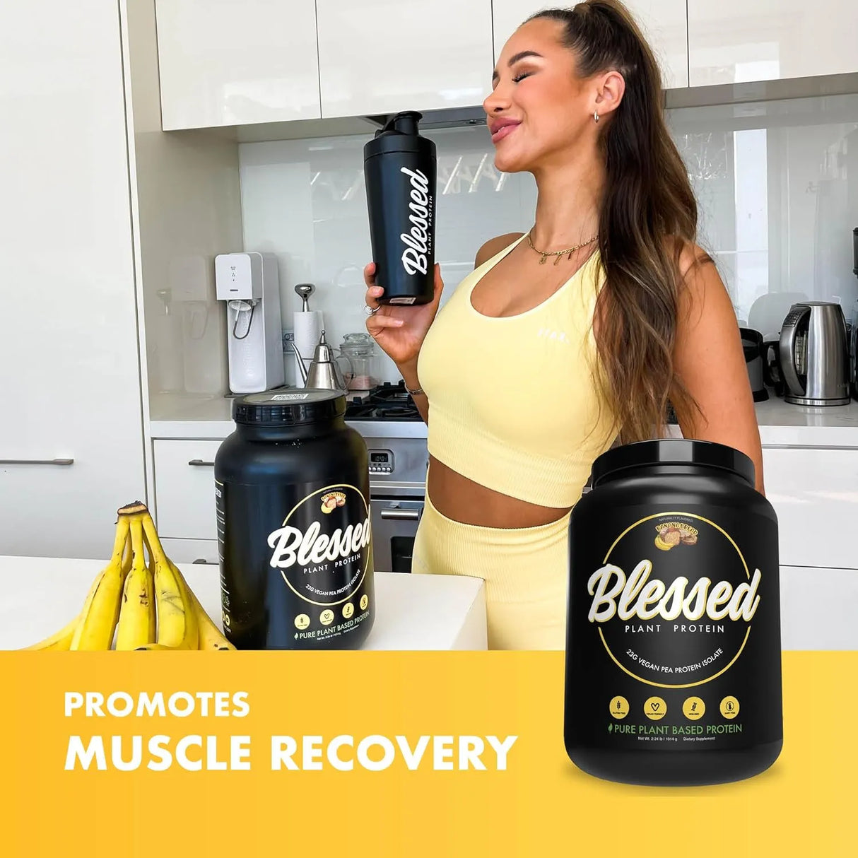BLESSED - Blessed Vegan Protein Powder 23g of Pea Protein Banana Bread 1014Gr. - The Red Vitamin MX - Suplementos Alimenticios - {{ shop.shopifyCountryName }}