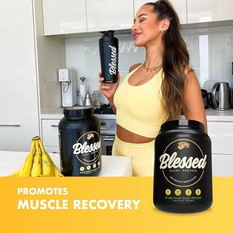 BLESSED - Blessed Vegan Protein Powder 23g of Pea Protein Banana Bread 1014Gr. - The Red Vitamin MX - Suplementos Alimenticios - {{ shop.shopifyCountryName }}