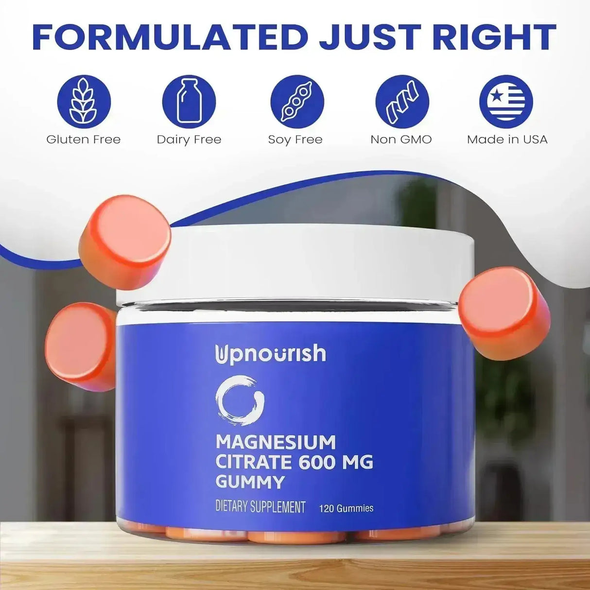 UPNOURISH - UpNourish Magnesium Gummies for Adults & Kids 120 Gomitas - The Red Vitamin MX - Suplementos Alimenticios - {{ shop.shopifyCountryName }}