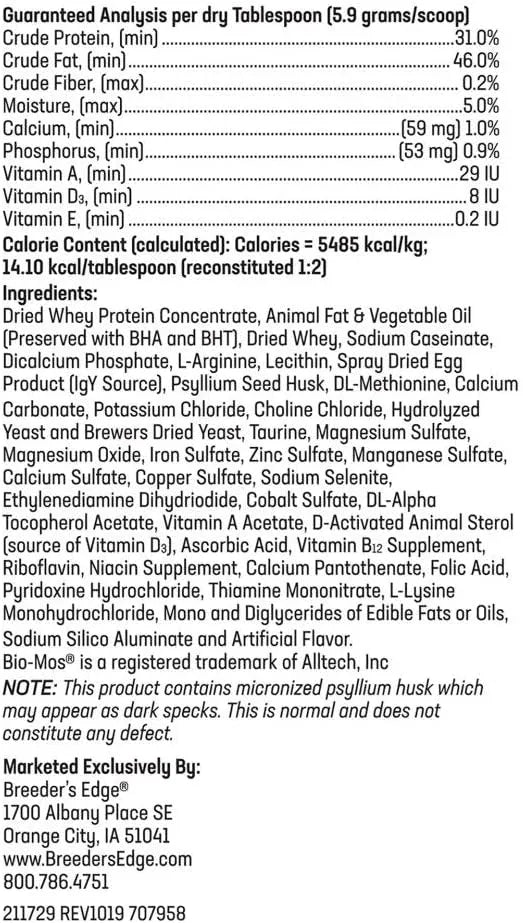 REVIVAL ANIMAL HEALTH - Revival Animal Health Breeder's Edge Foster Care Canine Powdered Milk Replacer 340Gr. - The Red Vitamin MX - Sustitutos De Leche Para Perros - {{ shop.shopifyCountryName }}