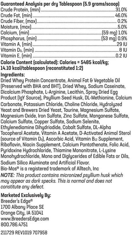 REVIVAL ANIMAL HEALTH - Revival Animal Health Breeder's Edge Foster Care Canine Powdered Milk Replacer 340Gr. - The Red Vitamin MX - Sustitutos De Leche Para Perros - {{ shop.shopifyCountryName }}