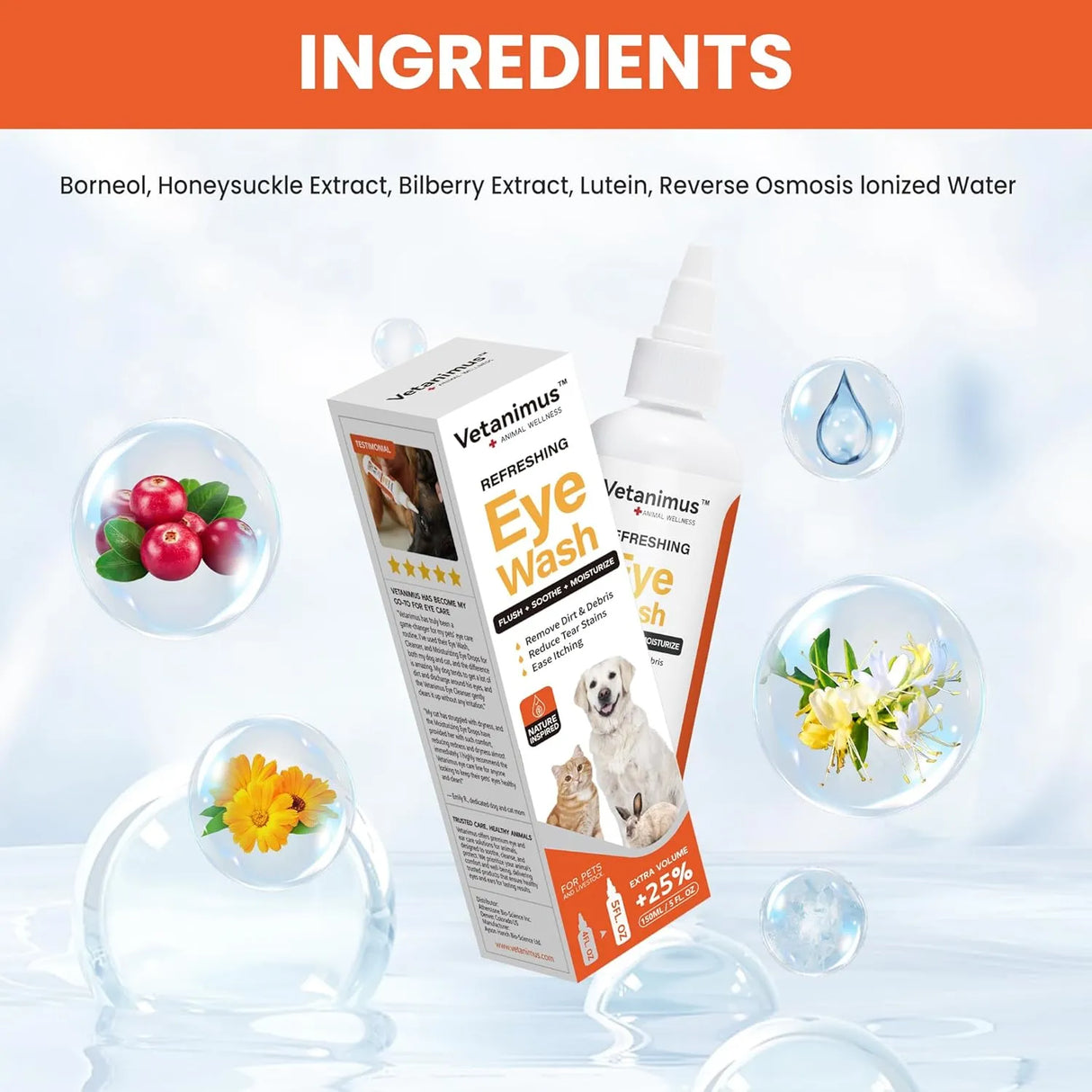 VETANIMUS - Vetanimus Dog Eye Drops 150Ml. - The Red Vitamin MX - Cuidado De Los Ojos De Los Perros - {{ shop.shopifyCountryName }}