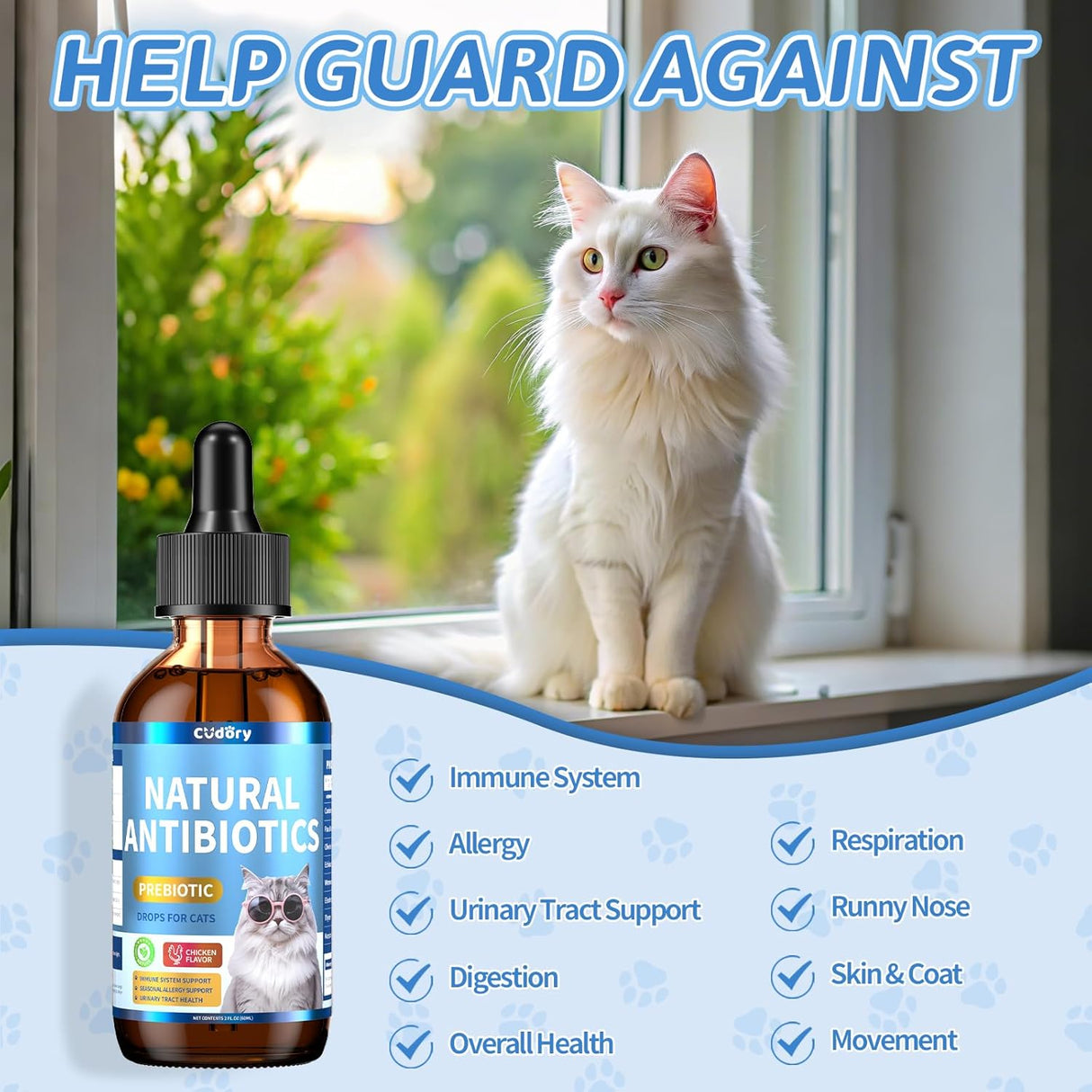 Cudory Natural Antibiotics for Cats 2 Fl.Oz.