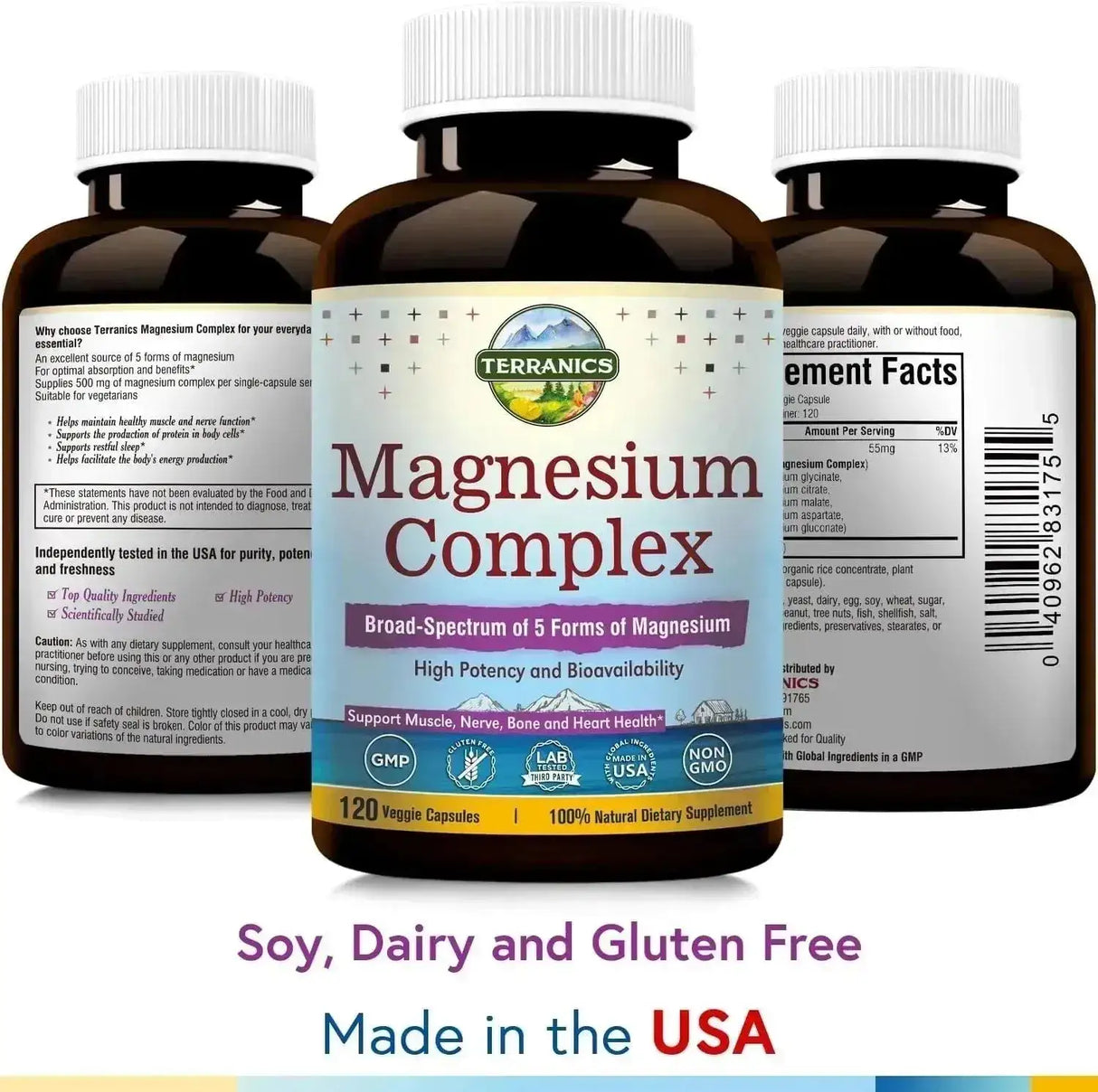 TERRANICS - Terranics 5-in-1 Magnesium Complex 120 Capsulas - The Red Vitamin MX - Suplementos Alimenticios - {{ shop.shopifyCountryName }}