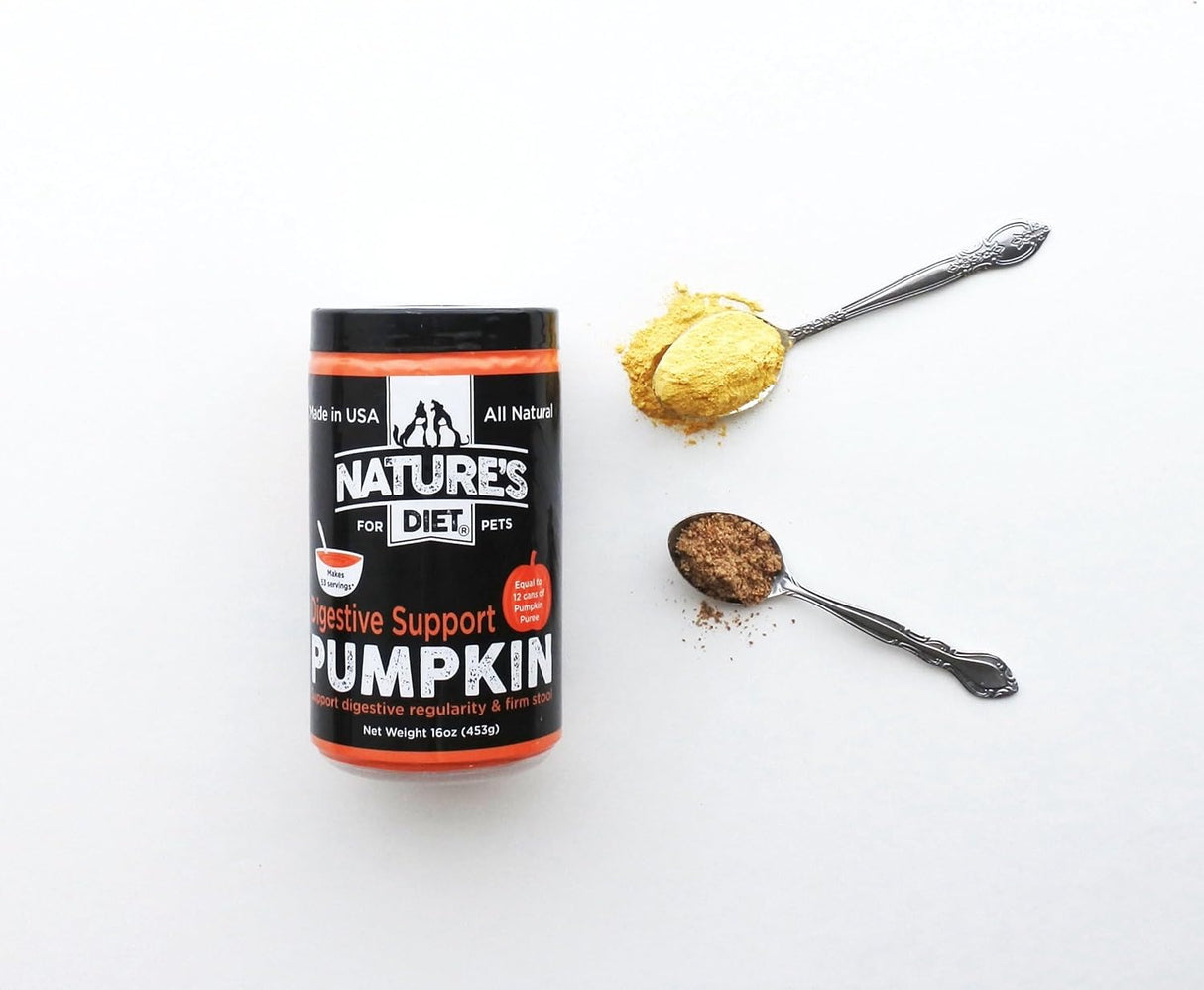 Nature's Diet Pet Dried Pumpkin Powder Digestive Support 53 Servicios 453Gr.