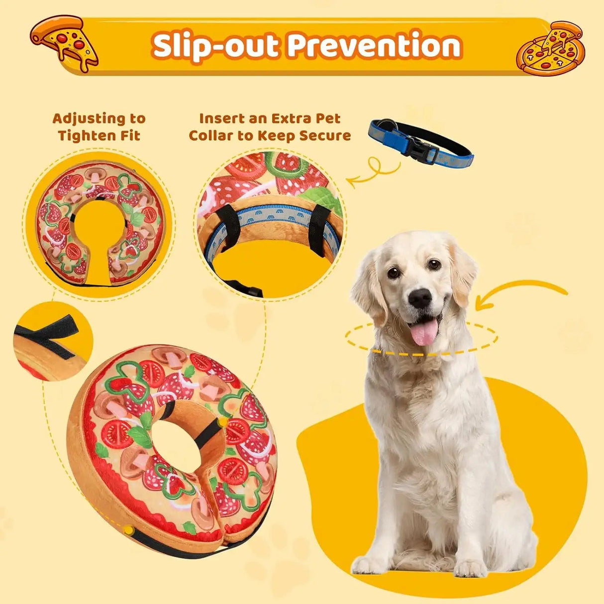 GRAND LINE - Grand Line Pizza Inflatable Collar LARGE - The Red Vitamin MX - Collares y Conos De Recuperación Para Perros - {{ shop.shopifyCountryName }}