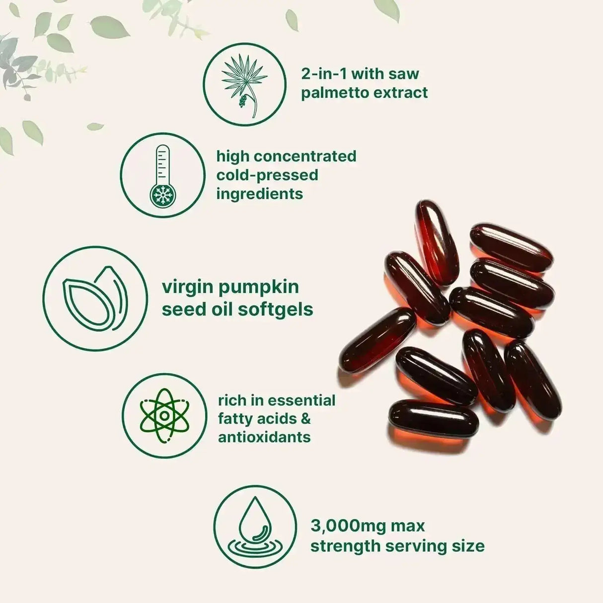 MICRO INGREDIENTS - Micro Ingredients Pumpkin Seed Oil with Saw Palmetto, 3,000Mg. 300 Capsulas Blandas - The Red Vitamin MX - Suplementos Alimenticios - {{ shop.shopifyCountryName }}
