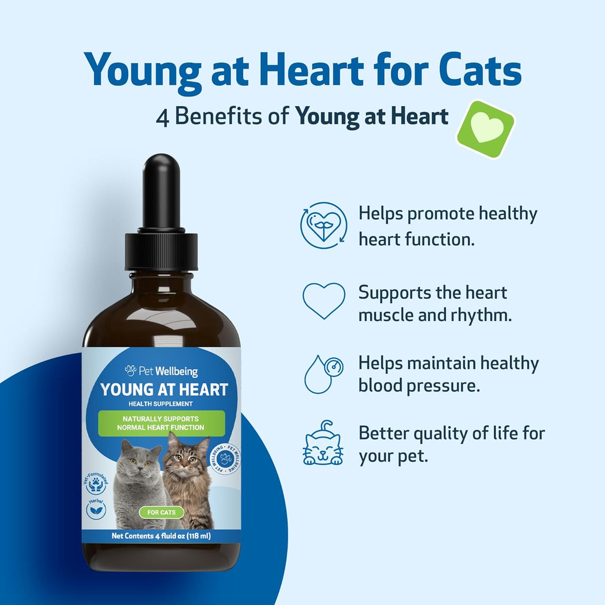 Pet Wellbeing Young at Heart for Cats 4 Fl.Oz.