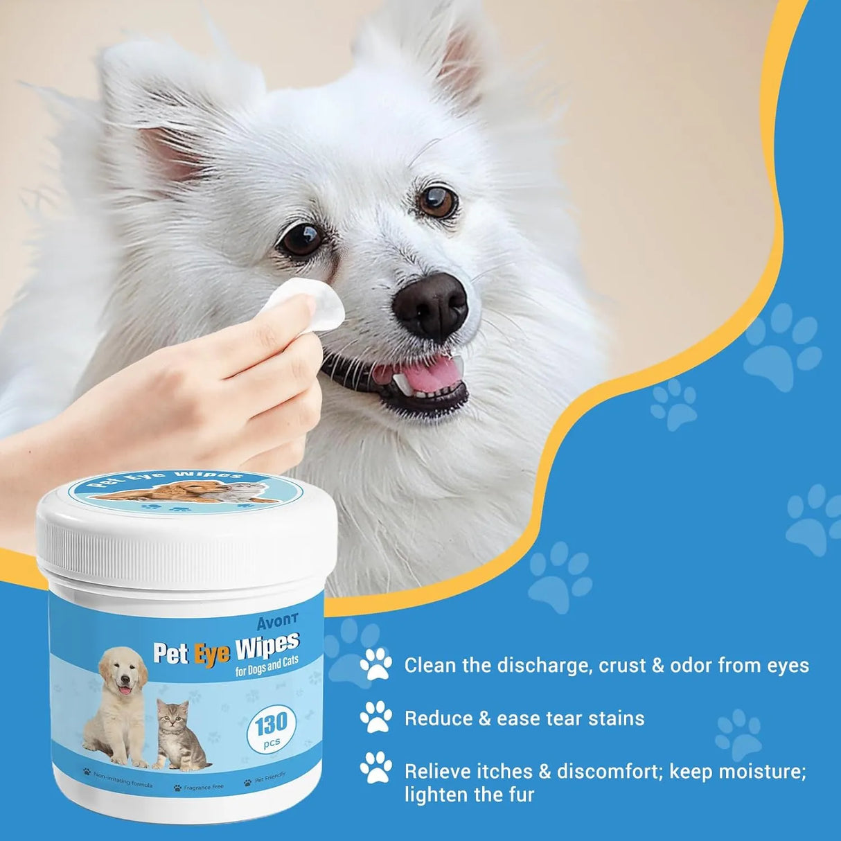 AVONT - Avont Dog Eye Wipes Tear Stain Remover 130 Toallitas 2 Pack - The Red Vitamin MX - Cuidado De Los Ojos De Los Perros - {{ shop.shopifyCountryName }}