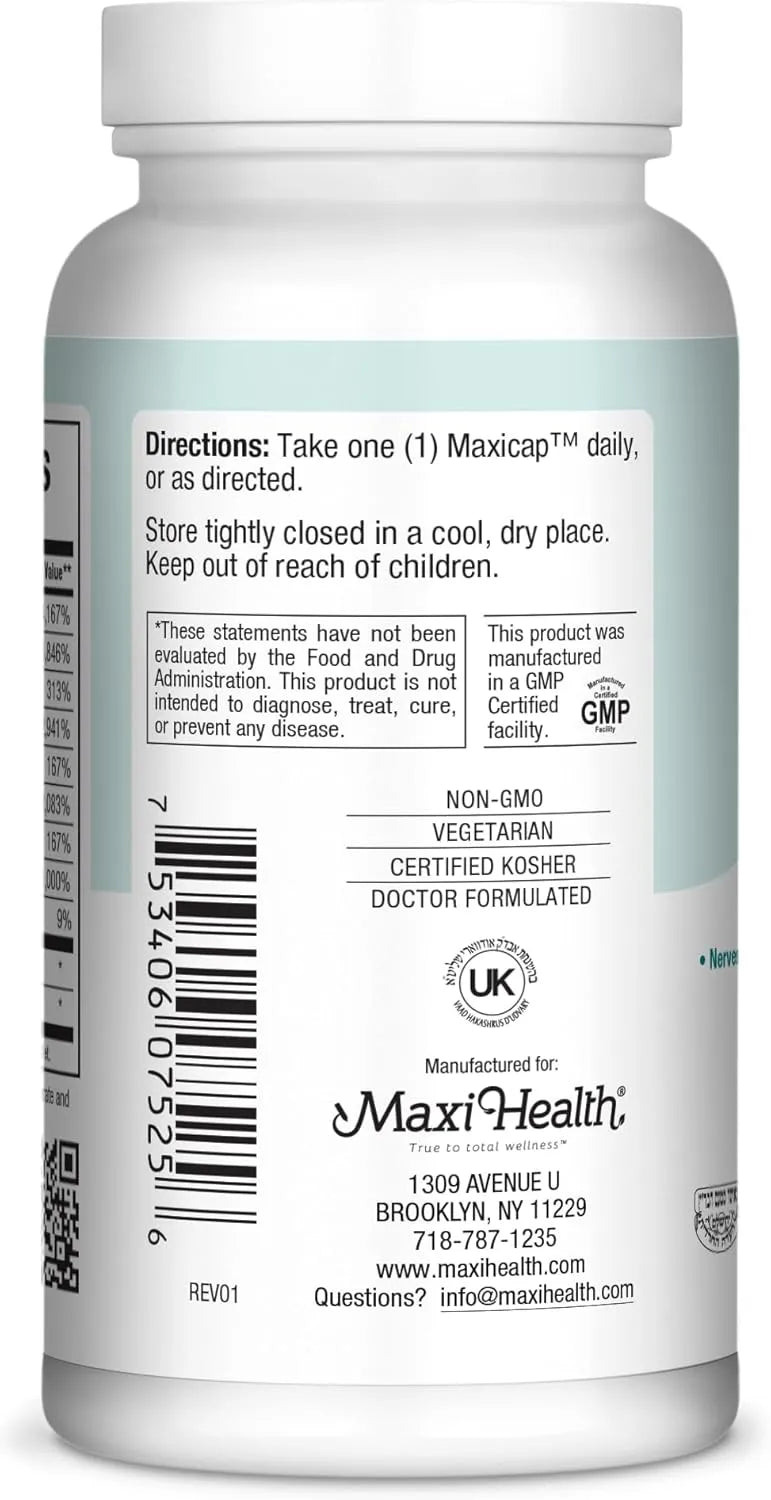 MAXI HEALTH - Maxi Health Stress Relief Vitamin B Complex 100 Capsulas - The Red Vitamin MX - Suplementos Alimenticios - {{ shop.shopifyCountryName }}