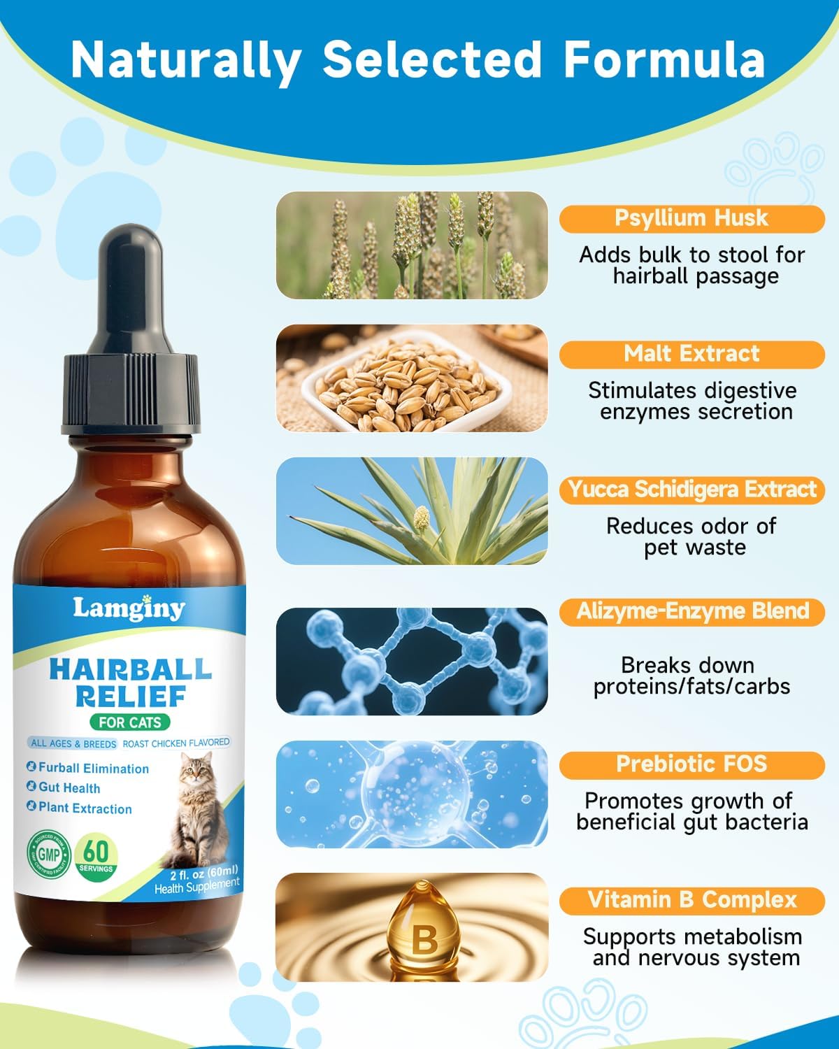 LAMGINY Hairball Relief for Cats 60Ml.