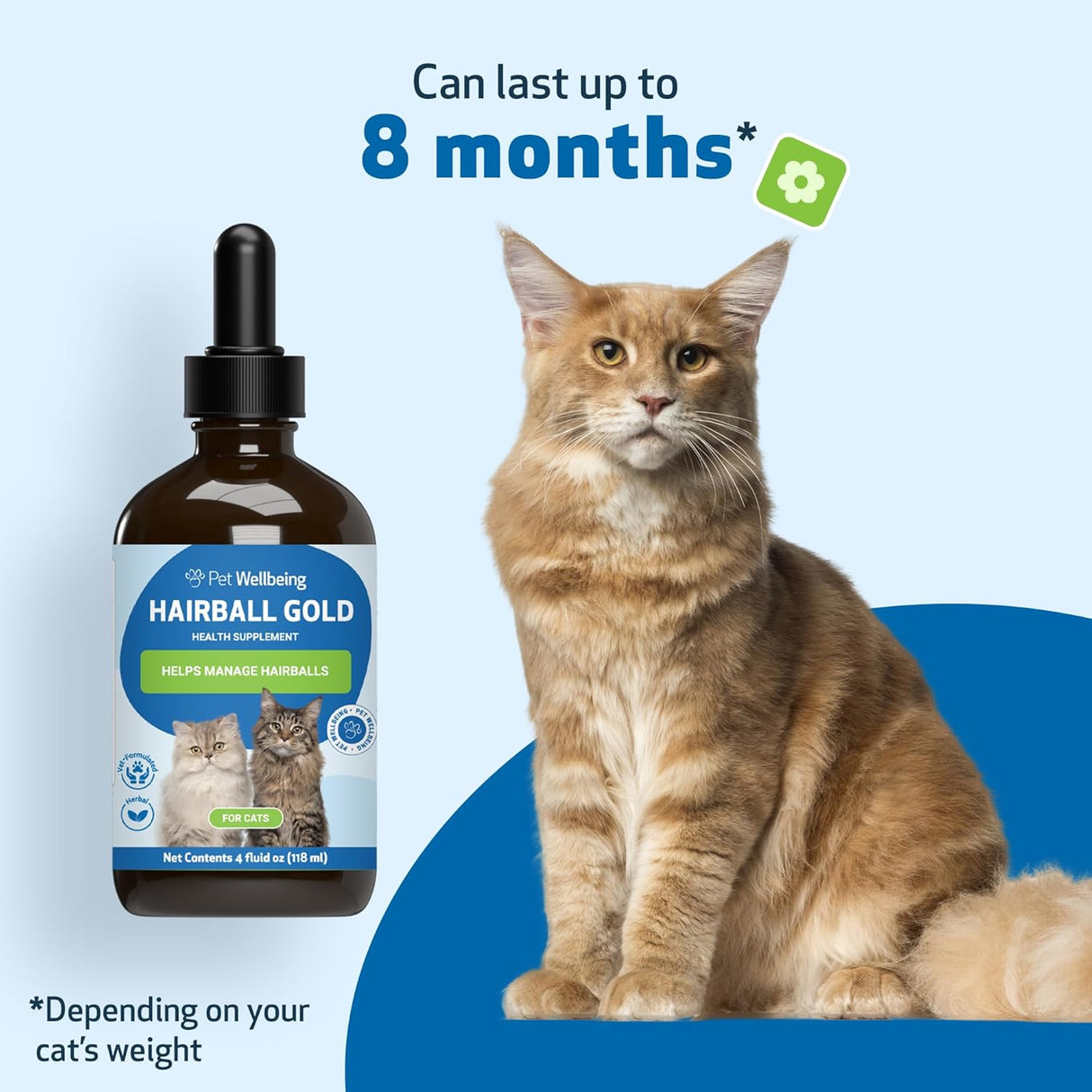Pet Wellbeing Hairball Gold for Cats 4 Fl.Oz.