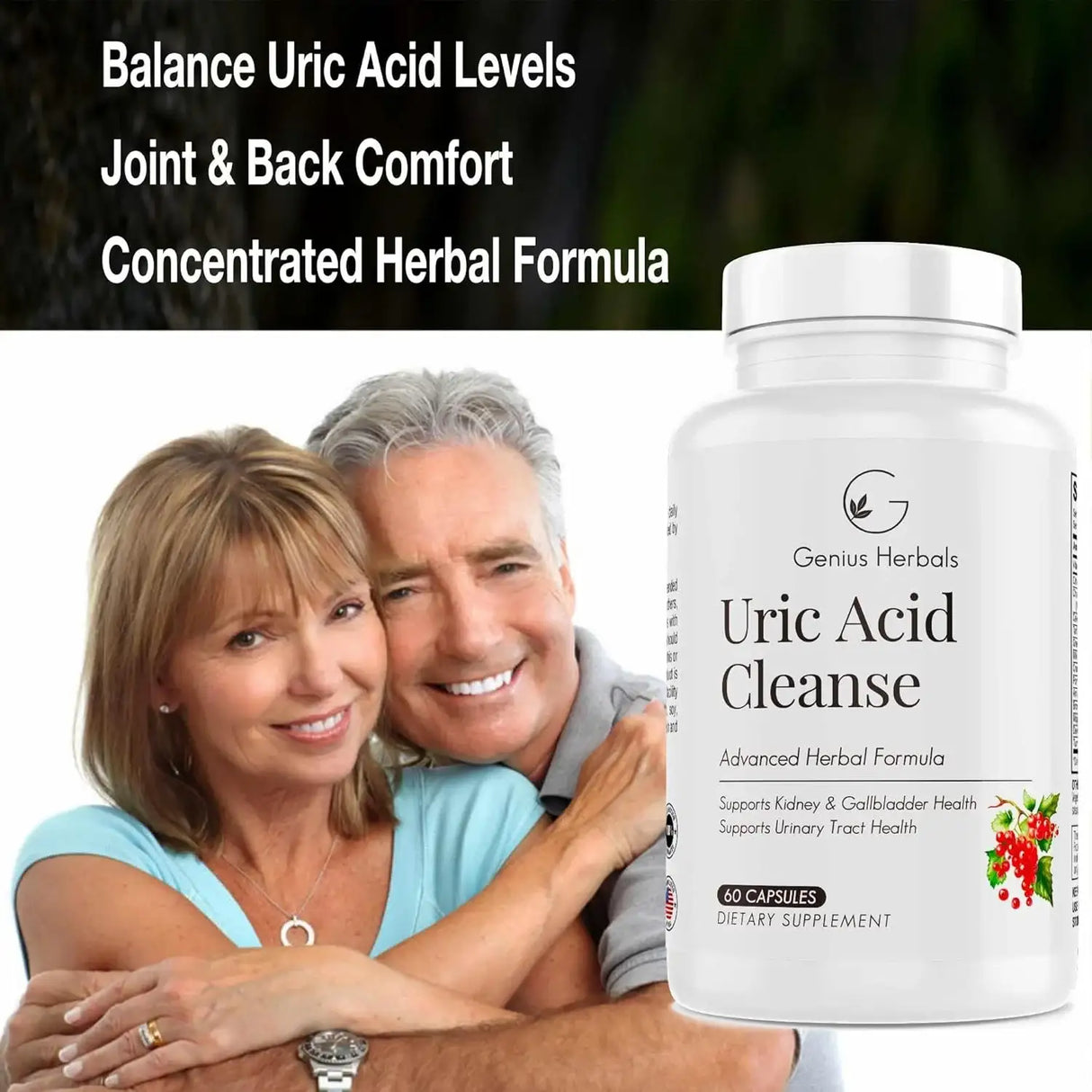 GENIUS HERBALS - Genius Herbals Uric Acid Cleanse Supports Kidney Liver Gallbladder & Urinary Tract Health 60 Capsulas - The Red Vitamin MX - Suplementos Alimenticios - {{ shop.shopifyCountryName }}