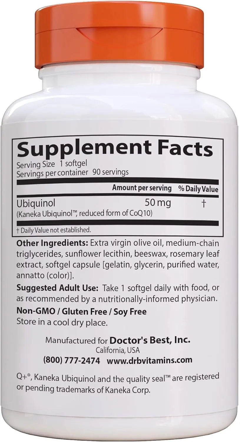 DOCTOR'S BEST - Doctor's Best Ubiquinol with Kaneka 50Mg. 90 Capsulas Blandas - The Red Vitamin MX - sup - {{ shop.shopifyCountryName }}