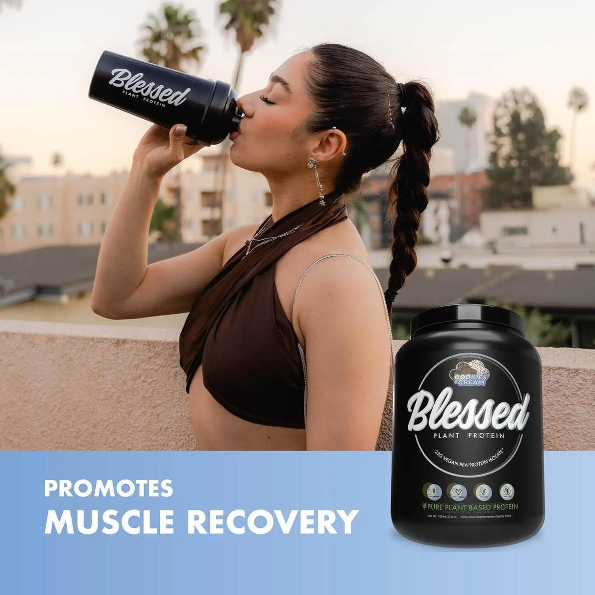 BLESSED - Blessed Vegan Protein Powder 23g of Pea Protein Cookies & Cream 1.06 Kg. - The Red Vitamin MX - Suplementos Alimenticios - {{ shop.shopifyCountryName }}