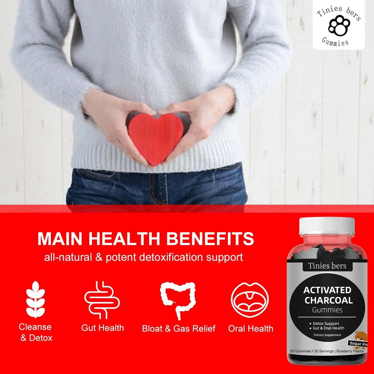 TINIES BERS - Tinies bers Activated Charcoal Gummies Sugar Free 60 Gomitas - The Red Vitamin MX - Suplementos Alimenticios - {{ shop.shopifyCountryName }}
