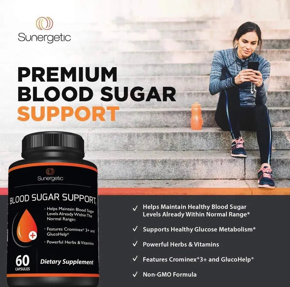 SUNERGETIC - Sunergetic Premium Blood Sugar Support 60 Capsulas - The Red Vitamin MX - Suplementos Alimenticios - {{ shop.shopifyCountryName }}