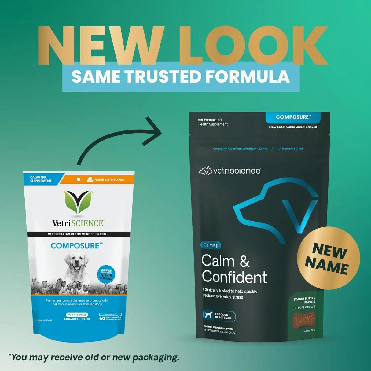 VETRISCIENCE - VetriScience Long Lasting Calm & Confident Calming Chews Peanut Butter 60 Masticables - The Red Vitamin MX - Relajantes Para Perros - {{ shop.shopifyCountryName }}