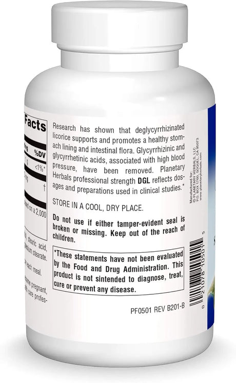 PLANETARY HERBALS - Planetary Herbals DGL Deglycyrrhizinated Licorice 200 Tabletas Masticables - The Red Vitamin MX - Suplementos Alimenticios - {{ shop.shopifyCountryName }}