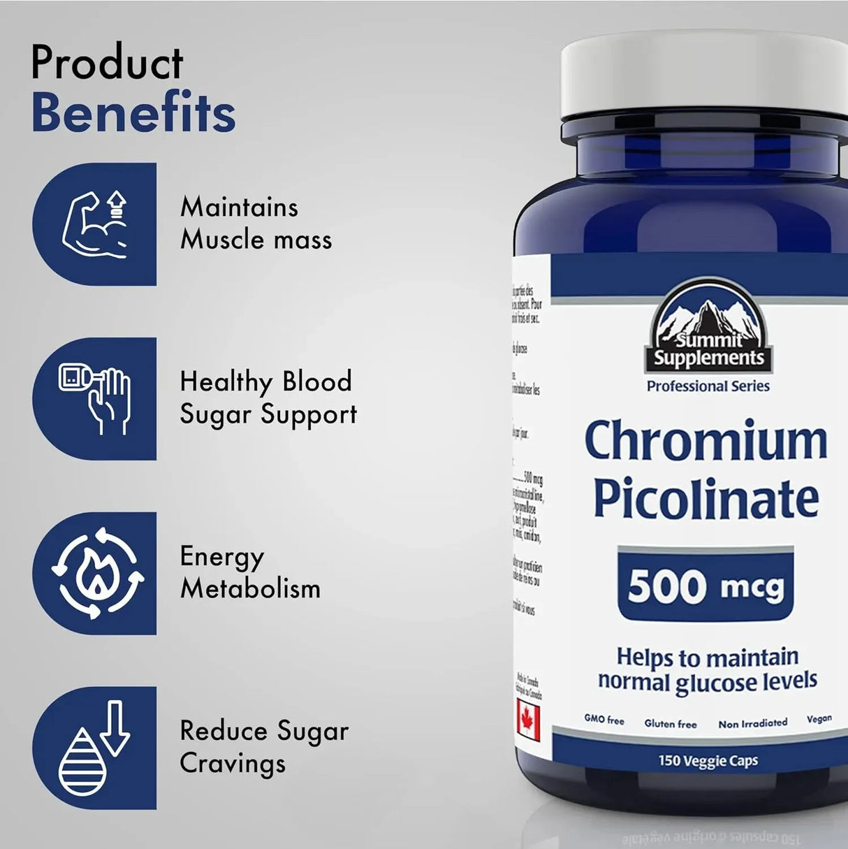 SUMMIT SUPPLEMENTS - Summit Supplements Chromium Picolinate 500mcg 150 Capsulas - The Red Vitamin MX - Suplementos Alimenticios - {{ shop.shopifyCountryName }}