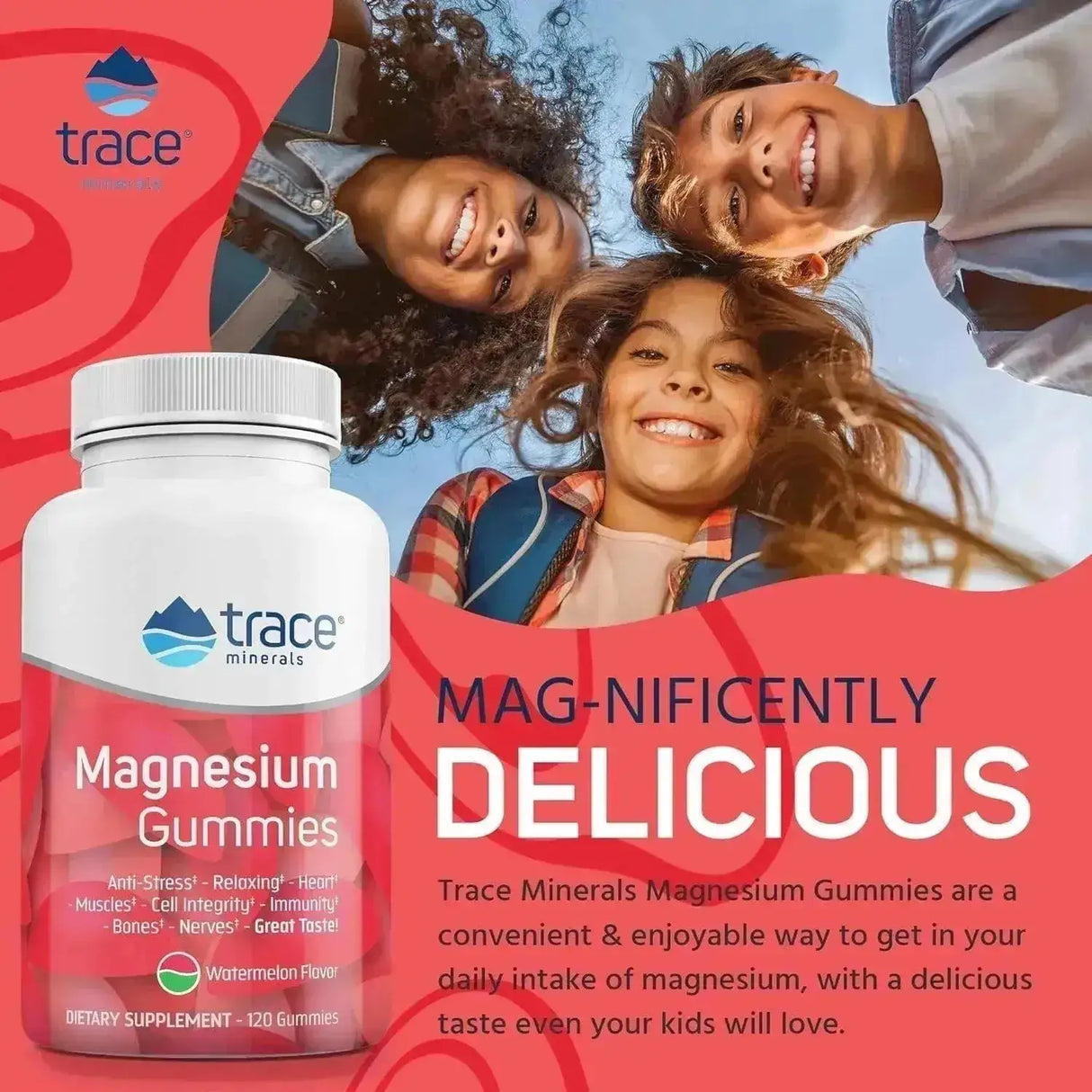 TRACE MINERALS - Trace Minerals Magnesium Gummies Watermelon 120 Gomitas - The Red Vitamin MX - Suplementos Alimenticios - {{ shop.shopifyCountryName }}