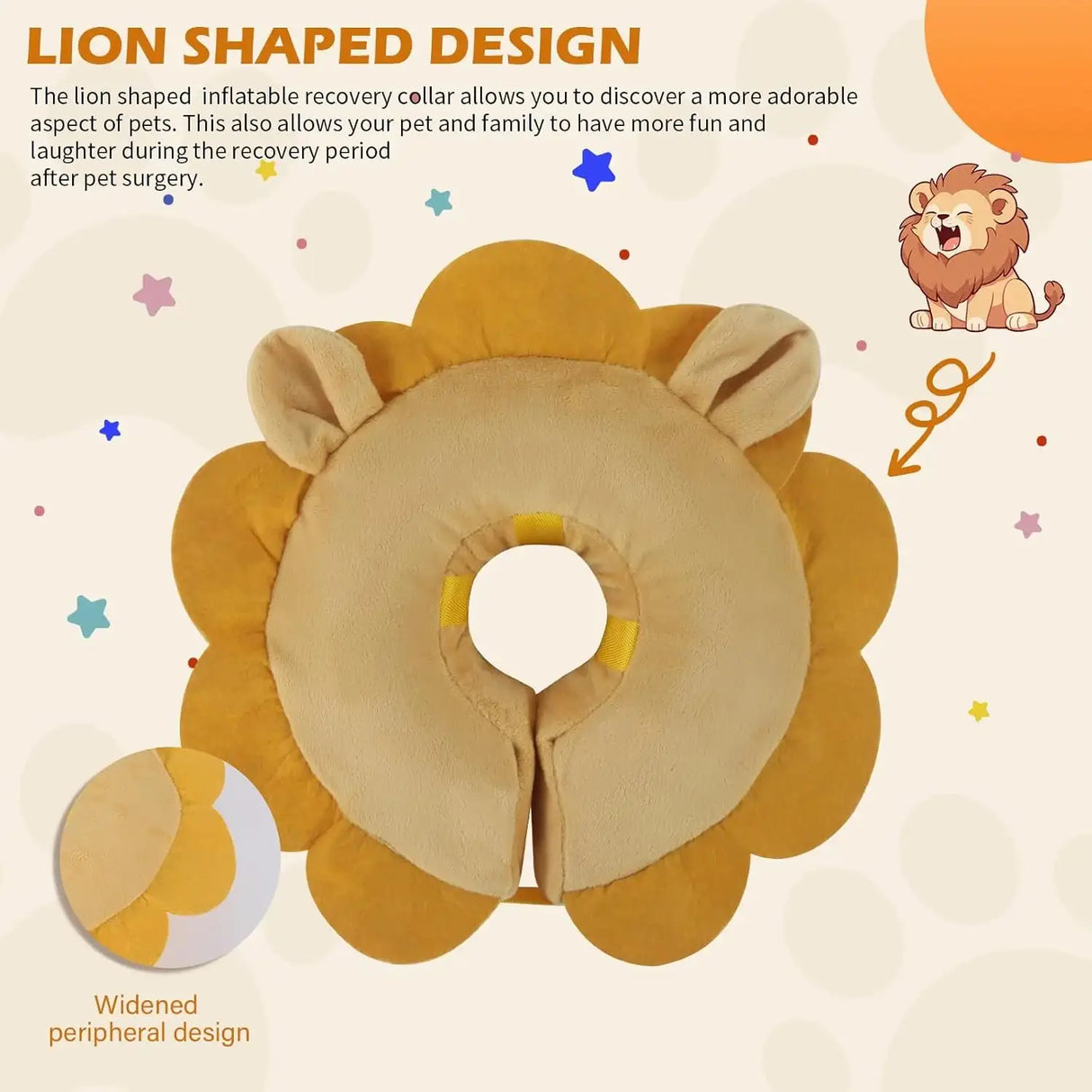 IEUUMLER - IEUUMLER Inflatable Recovery Dog Collar Brown Lion LARGE - The Red Vitamin MX - Collares y Conos De Recuperación Para Perros - {{ shop.shopifyCountryName }}