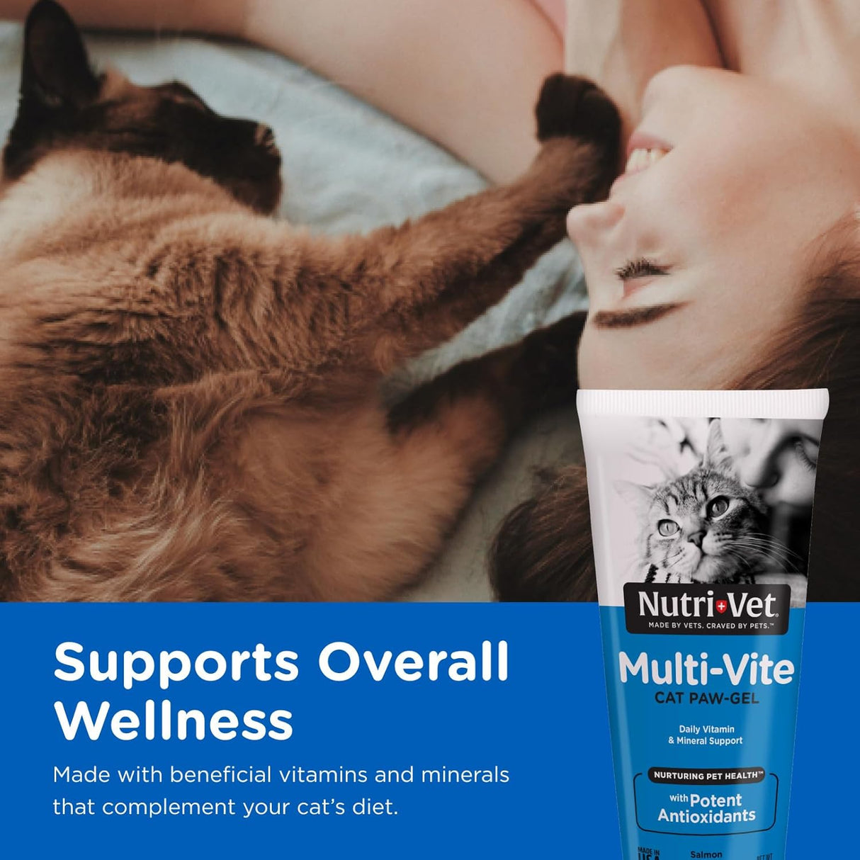 Nutri-Vet Multi-Vite Paw Gel for Cats Daily Vitamin 85Gr.